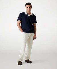 Guess Men's Weston Waffle-Knit Tipped Polo Shirt