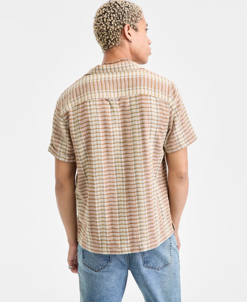 Sun + Stone Men's Short-Sleeve Cotton Driver Shirt, Macy's Exclusive