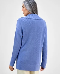 Style & Co Women's Quarter-Zip Cable-Knit Sweater, Macy's Exclusive