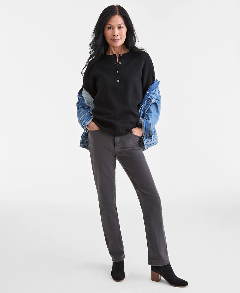 Style & Co Women's Henley Sweater, Macy's Exclusive