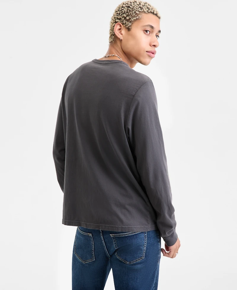 Sun + Stone Men's Long-Sleeve Cotton T-Shirt, Macy's Exclusive