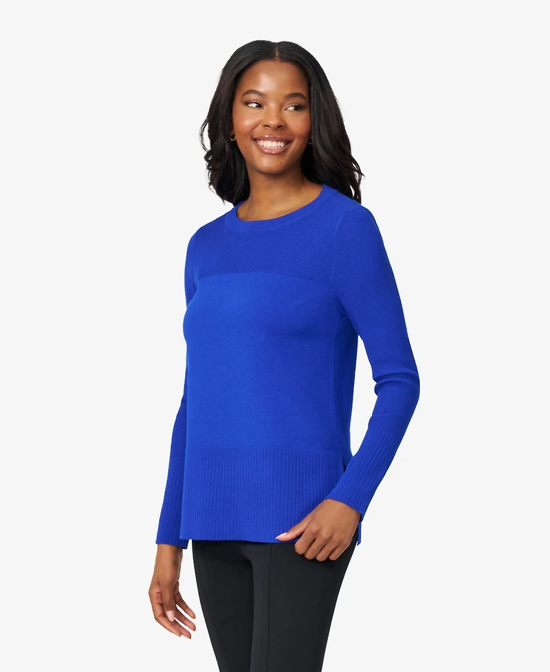 Melissa Paige Women's Boat Neck Ribbed Sweater