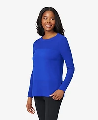 Melissa Paige Women's Boat Neck Ribbed Sweater