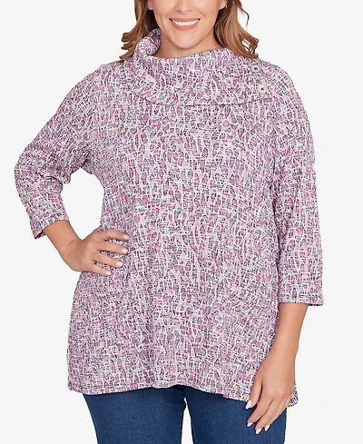 Ruby Rd. Plus Patch Pocket Spacedye Top