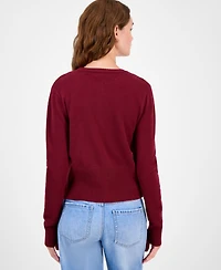 Madden Girl Juniors' High-Rib Button-Front Lady Cardigan