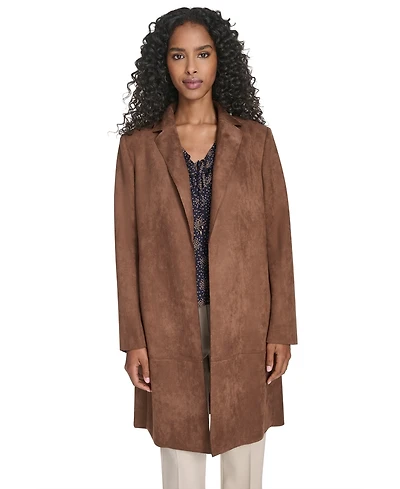 Tommy Hilfiger Women's Scuba Suede Long Sleeve Topper