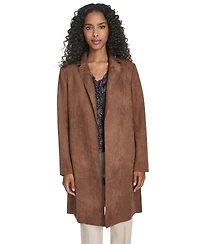Tommy Hilfiger Women's Scuba Suede Long Sleeve Topper