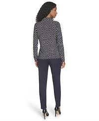 Tommy Hilfiger Women's Double Dot Knit Button-Up Top