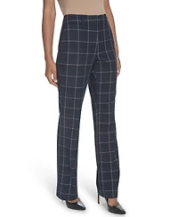 Tommy Hilfiger Women's Chloe Plaid Printed Bootcut Trousers