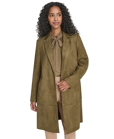 Tommy Hilfiger Women's Scuba Suede Long Sleeve Topper