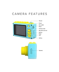 myFirst Camera 2 (Blue) Kids Action Camera with IPX8 Waterproof & Shockproof Case, 1080p Video 8MP Photo, Tripod Mount, Action Camera for Swimming, Gi