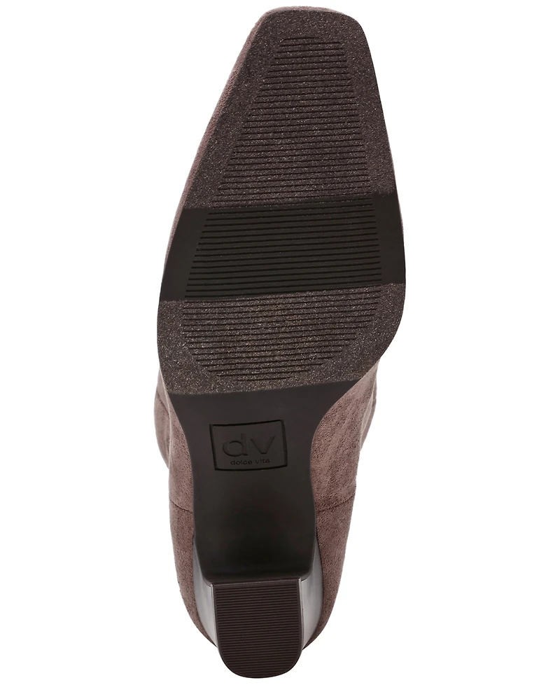Dv Dolce Vita Women's Stryker Wide-Calf Over-the-Knee Pull On Heeled Boots