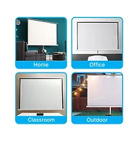 Pyle 72-inch Video Projector Screen, Easy Fold-Out & Roll-Up Projection Display, Tripod Stand Style