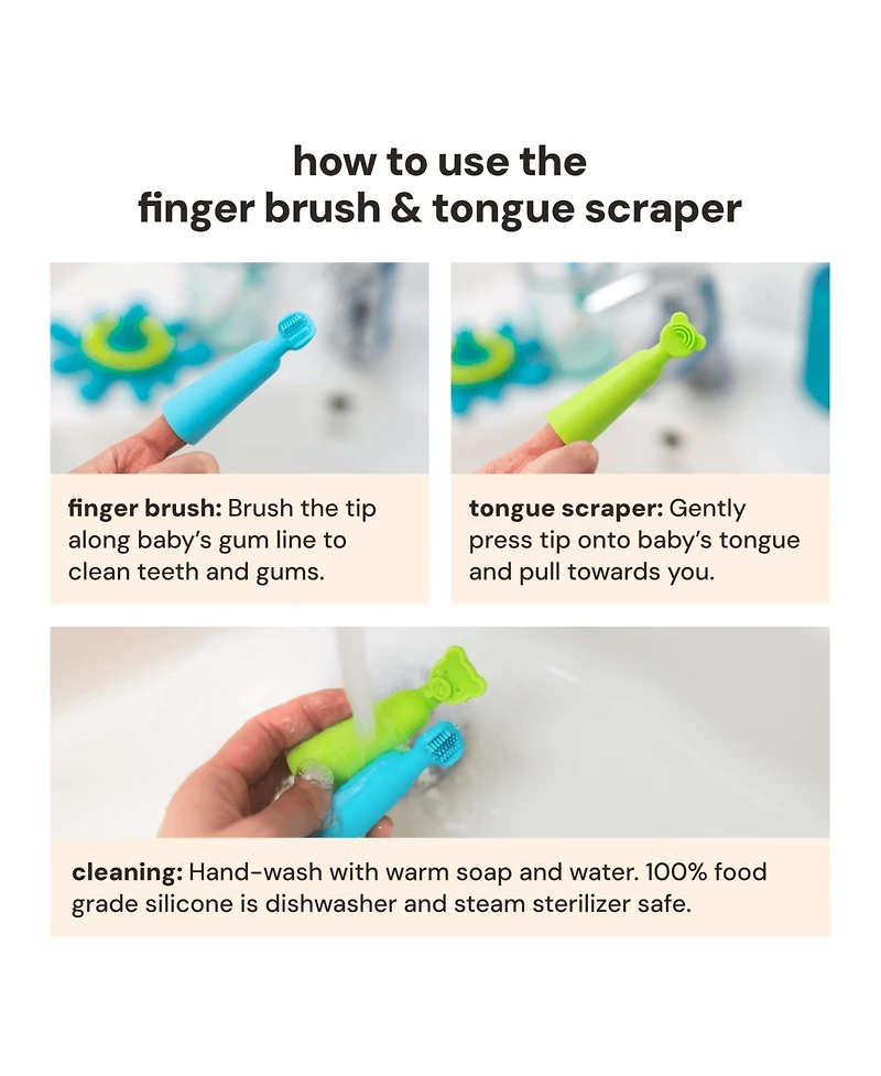 oogiebear Baby Fingerbrush tongue scraper