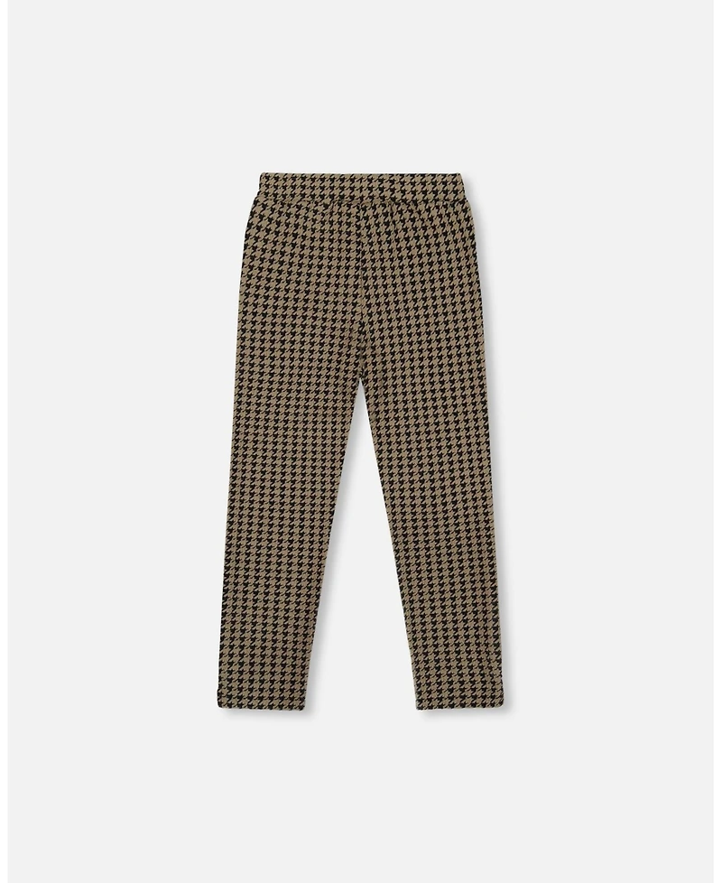 Deux par Girl Jacquard Knit Pant with Welt Pocket - Child
