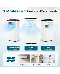 Gymax 8000 Btu Portable Air Conditioner w/ Control Panel & Remote Control