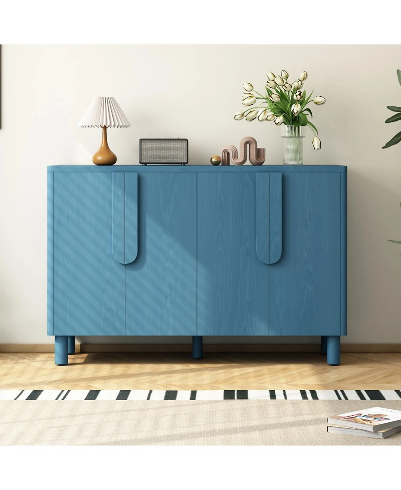 Streamdale Furniture Wood Buffet Cabinet with Arc Handles