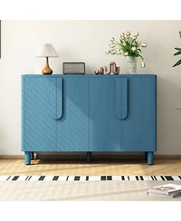 Streamdale Furniture Wood Buffet Cabinet with Arc Handles