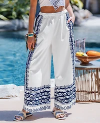Cupshe Women's Loose Lines Ornate Pants
