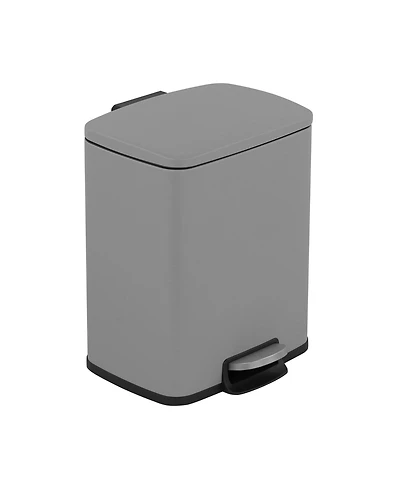 Mega Casa Gal./ Liter Rectangular Stainless-Steel-Made Matt Step-on Trash Can for kitchen