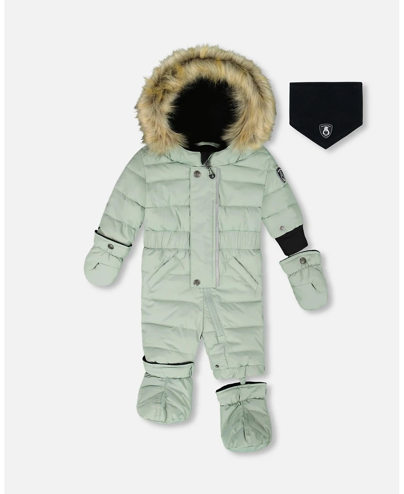 Deux par Baby Boy One-Piece Original Puffy Snowsuit Sage Green - Baby|Toddler