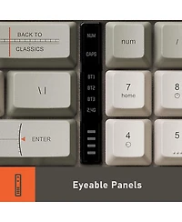 Lofree Block Wireless Mechanical Keyboard, 98 Keys Rechargeable Hot-Swappable, 3 Connection Types, Retro Knobs, Eyeable Panels for Windows & Mac