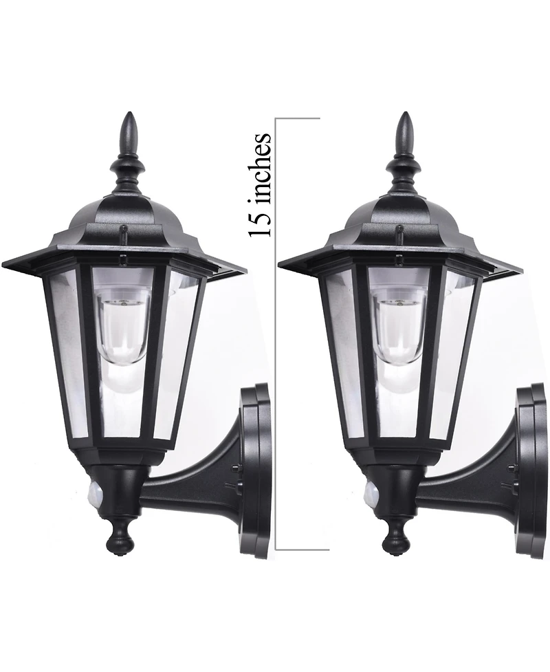 Maxsa Innovations Battery-powered Motion Activated Wall Sconce - Copper 12 inch tall Hexagonal