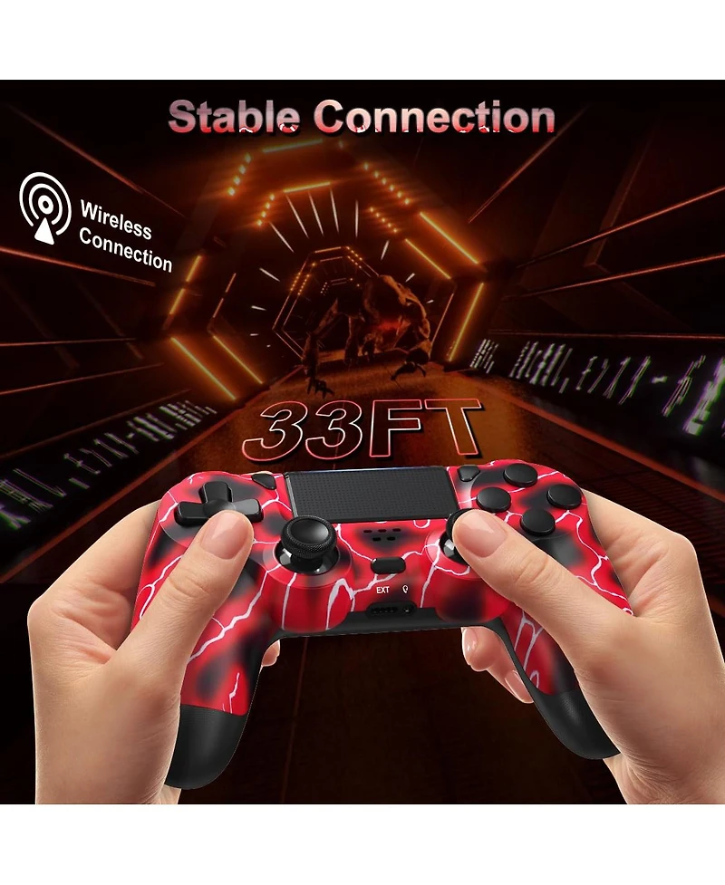 Nbcp Wireless Controller for PS4 with Dual Vibration, 6-Axis Motion Sensor, Speaker, Audio Jack, Touch Pad, Share Button