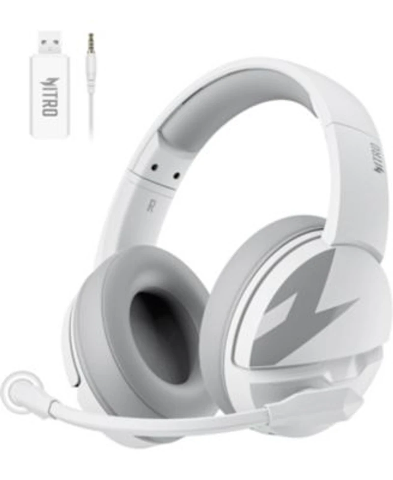 Acer Wireless Gaming Headset 2.4ghz 100hrs Battery Noise Canceling Mic 50mm Drivers Ps5 Ps4 Pc Switch Bluetooth 5.3 White