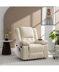 Flynama Massage Recliner,Power Lift Chair for Elderly with Adjustable Massage and Heating Function,Recliner Chair with Infinite Position and Side Pock