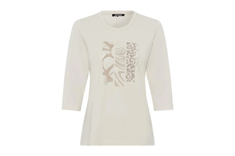 Olsen Embellished Placement Print T-Shirt