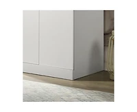Homlux 29.5"W White Double Door Wardrobe with Shelf and Hanging Rod for Organized Living
