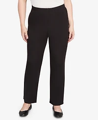 Alfred Dunner Women's Ribbed Knit Short Length Pants