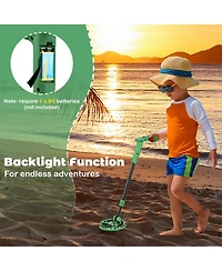 Gymax 24.5''-33.5'' Metal Detector for Kids with Lcd Display IP68 Waterproof