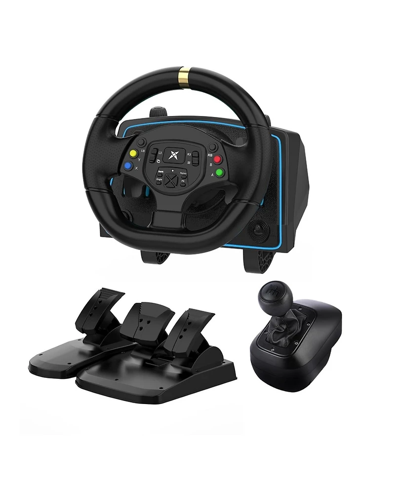 Nbcp 1080°Racing Steering Wheel with Pedals & Shifter – Compatible with Xbox, PS4, Pc, Switch & More – Realistic Simulation with Vibration Feedback
