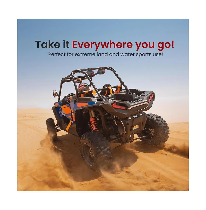 Pyle 6.5'' Water-Resistant Marine / Off-Road Speakers, Utv PowerSport System (1200W) Pair