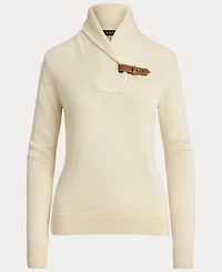 Lauren Ralph Women's Sabree Long Sleeve Buckle-Trim Sweater