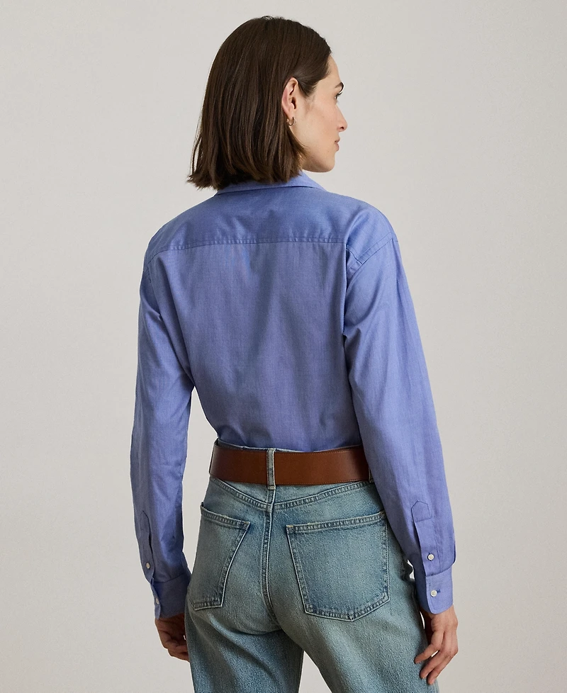 Lauren Ralph Women's End on Kott Long Sleeve Relaxed Fit Shirt
