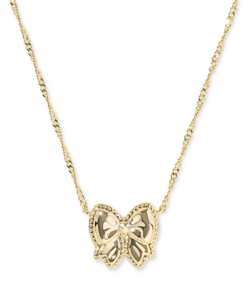 Kendra Scott Haley Bow Short Pendant Necklace, 16" + 3" extender