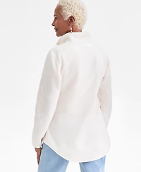 Style & Co Women's Polar Fleece Quarter-Zip Mock-Neck Sweatshirt, Created for Macy's