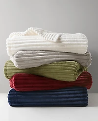 Arch Studio Ribbed Plush Blanket, Twin, Macy's Exclusive