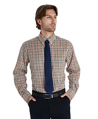Club Room Men's Fashion Plaid Pattern Poplin Shirt, Macy's Exclusive
