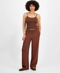 And Now This Women's Blanket-Stitch Scuba Pull-On Pants, Macy's Exclusive