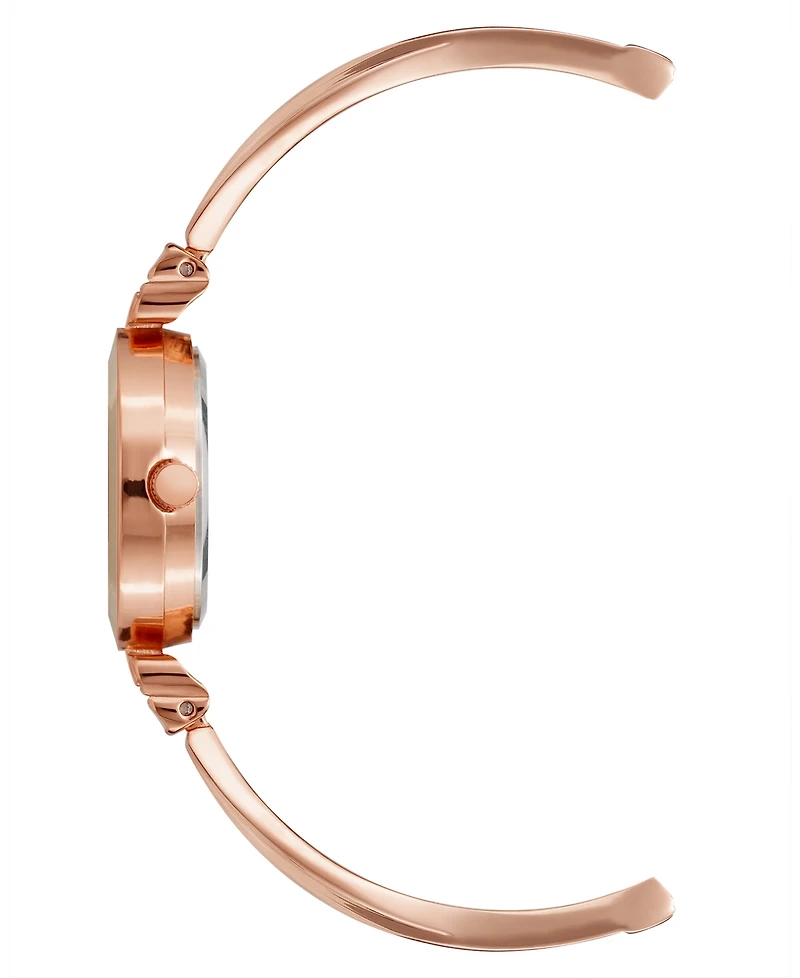 Anne Klein Women's Quartz Rose Gold-Tone Metal Alloy Bangle Watch Set