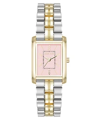 Anne Klein Women's Quartz Rectangular Two-Tone Metal Alloy Watch