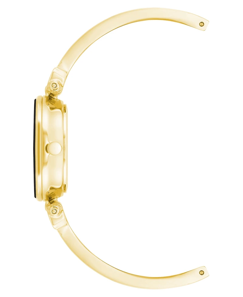 Anne Klein Women's Quartz Round and Gold-Tone Metal Alloy Bangle Watch