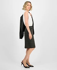 Kasper Women's Plaid-Print Slim Pencil Skirt