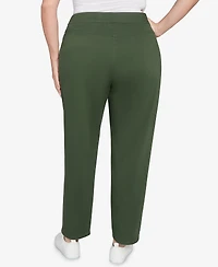 Alfred Dunner Plus Mount Laurel Allure Front Pocket Pull On Medium Length Pants