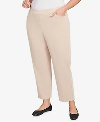 Alfred Dunner Plus Size Urban Legend Fitted Twill Pull On Short Length Pants