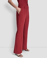 Dkny Women's Pintuck Fit and Flare Trousers